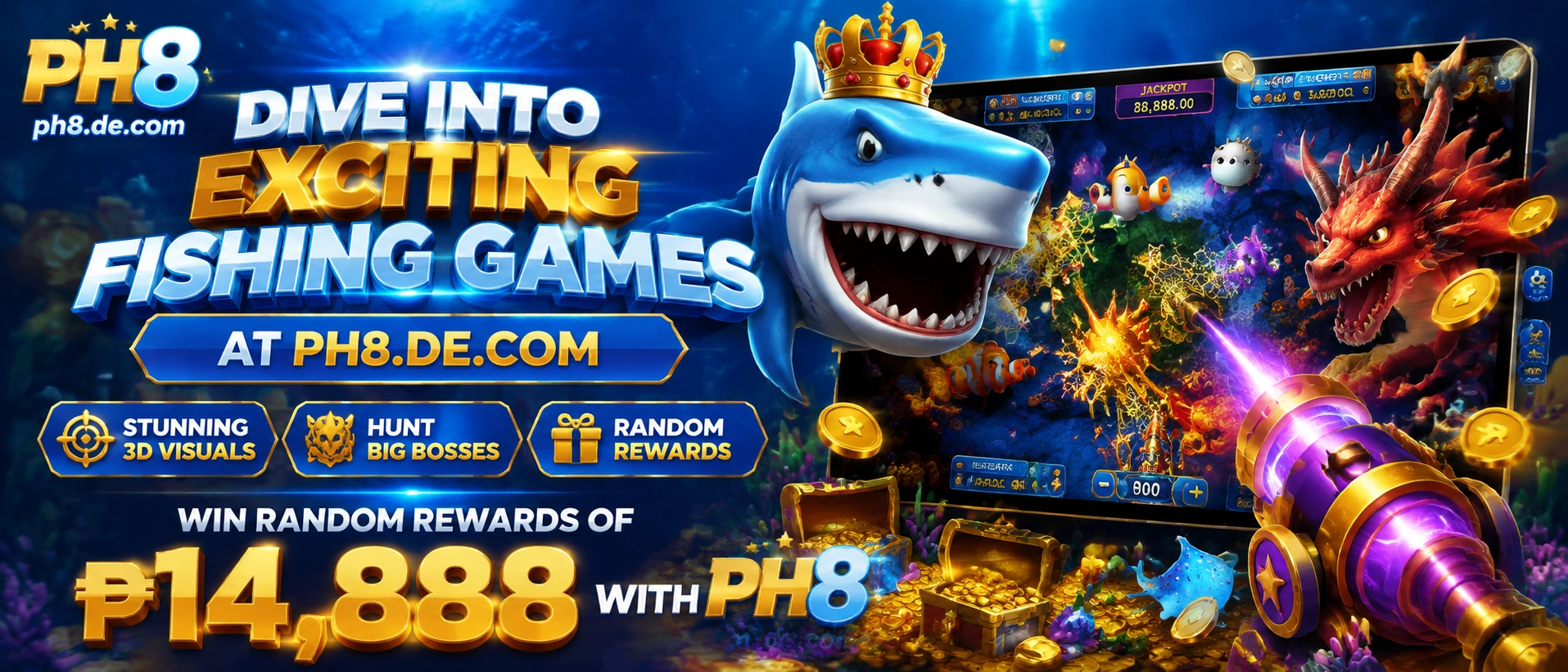 PH8 fishing game room preview