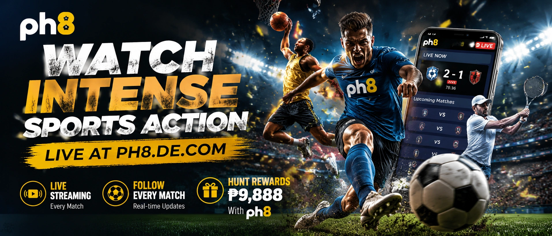 PH8 Sports mobile match browsing view